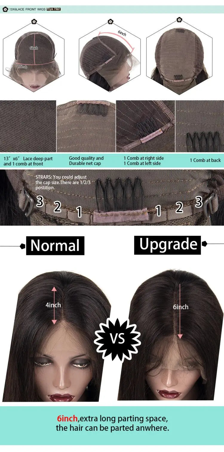 Afro Kinky Curly 13X6 Lace Front Human Hair Wigs For Black Women 4x4 Lace Closure Wig With Bang Brazilian 180% Density Remy Hair