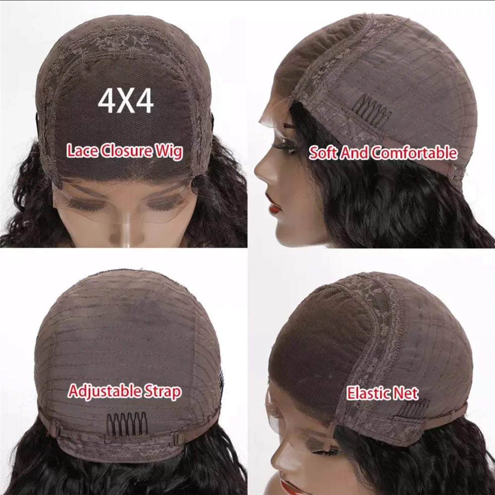 Afro Kinky Curly 13X6 Lace Front Human Hair Wigs For Black Women 4x4 Lace Closure Wig With Bang Brazilian 180% Density Remy Hair