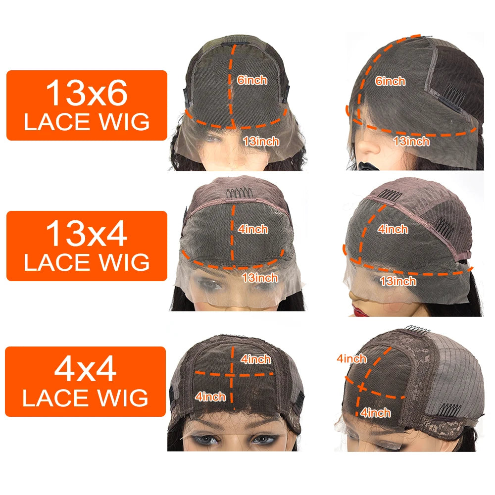 Bob Wig 13x6 Lace Front Human Hair Wigs Glueless Pre Plucked 13x4 Lace Frontal Wig Brazilian Remy Hair 4x4 Lace Closure Wig