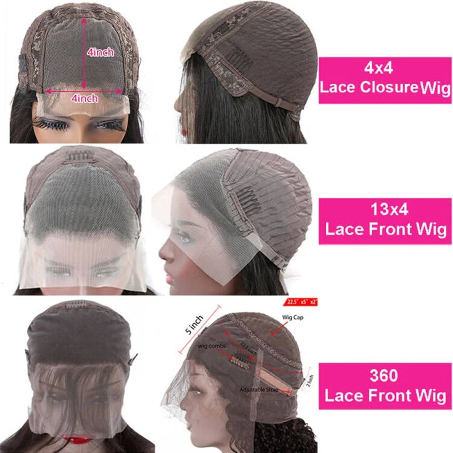 360 Transparent Lace Frontal Wigs Pre Plucked Brazilian Remy Straight 13X4 Lace Front Human Hair Wigs For Black Women Bling Hair