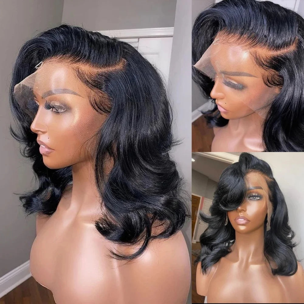 4x4 Lace Closure Short Boby Wave Human Hair Wigs For Women 8-16 Inch Body Wave Bob Remy Brazilain Hair Wigs 4x4 Natural Wigs