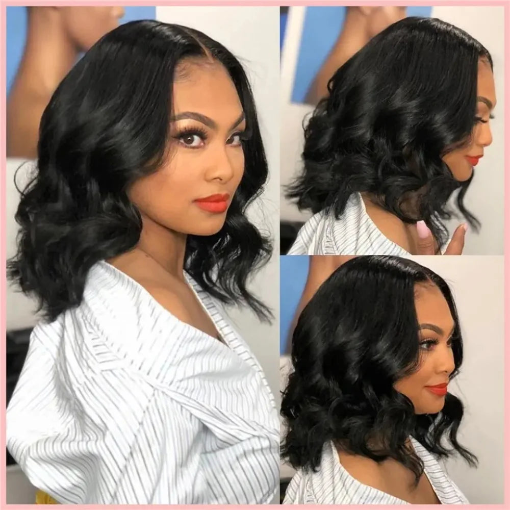 4x4 Lace Closure Short Boby Wave Human Hair Wigs For Women 8-16 Inch Body Wave Bob Remy Brazilain Hair Wigs 4x4 Natural Wigs