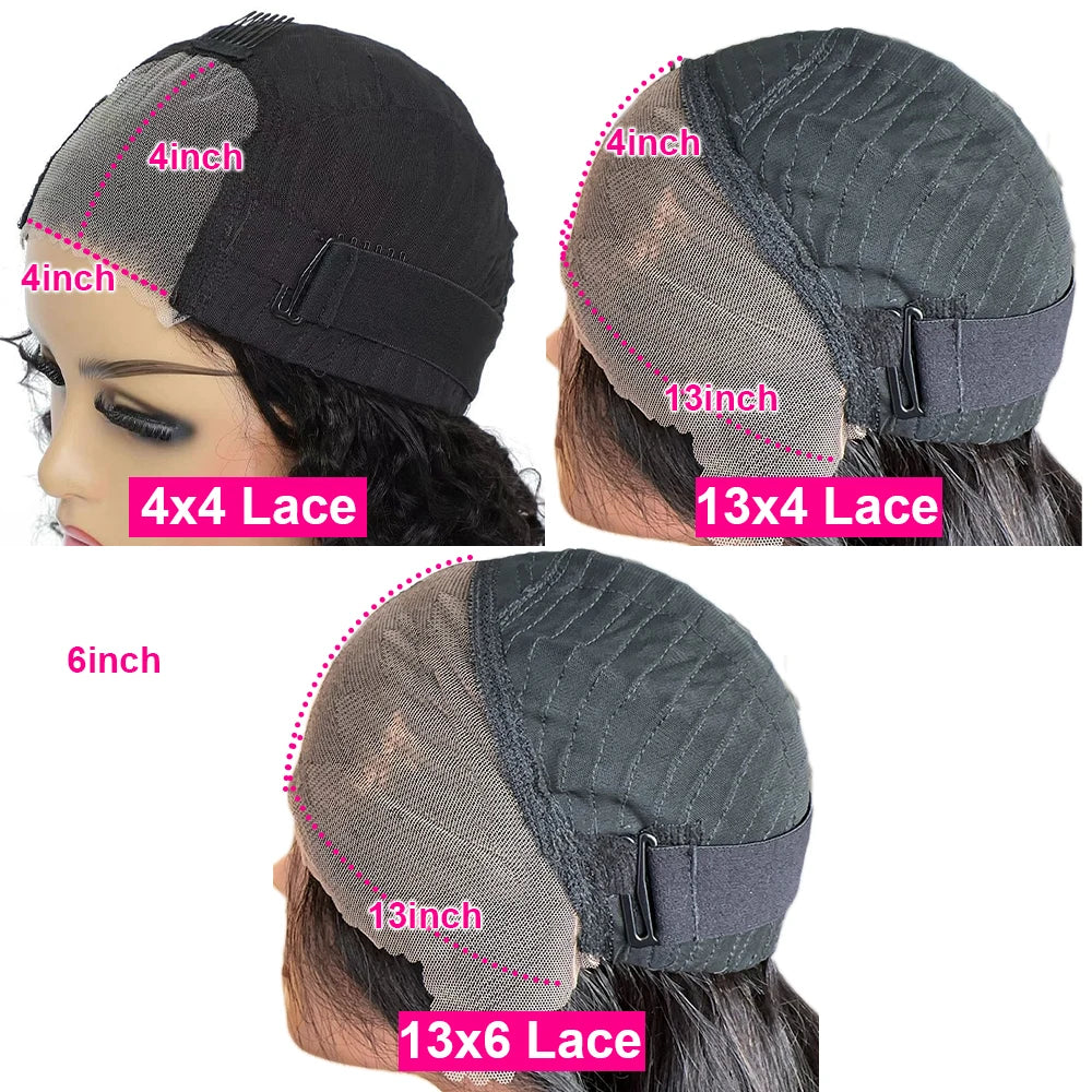 Bob Wig 13x6 Lace Front Human Hair Wigs Glueless Pre Plucked 13x4 Lace Frontal Wig Brazilian Remy Hair 4x4 Lace Closure Wig