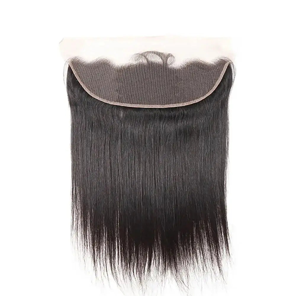 13x4 HD Transparent Lace Frontal 100% Human Hair Pre plucked Bleached Knots Natural Hair Line With Baby Hair 4x4 Lace Closure