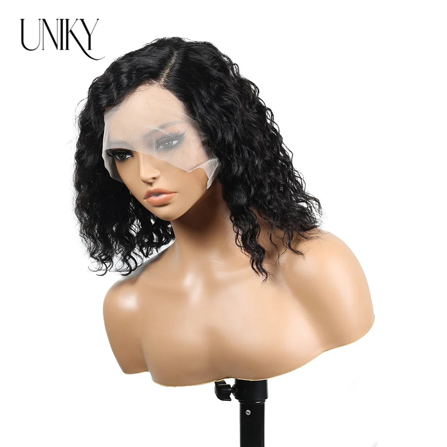 Short Bob Wig Lace Front Human Hair Wigs Deep Wave 13x4 Lace Frontal Wig Short Water Curly 4x4 Lace Closure Deep Curly Bob Wig