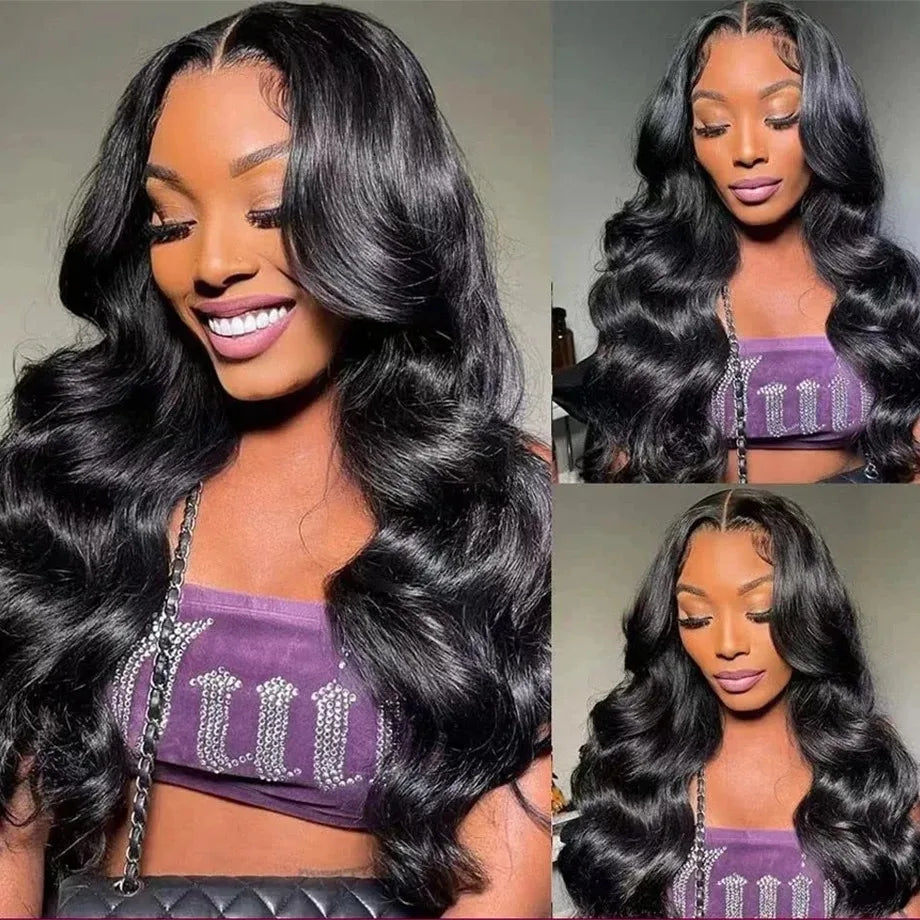 Glueless Wigs Human Hair Pre Plucked Pre Cut Wear Go 5x5 Body Wave HD Lace Closure Wigs Ready to Wear Bleached Knots 200%