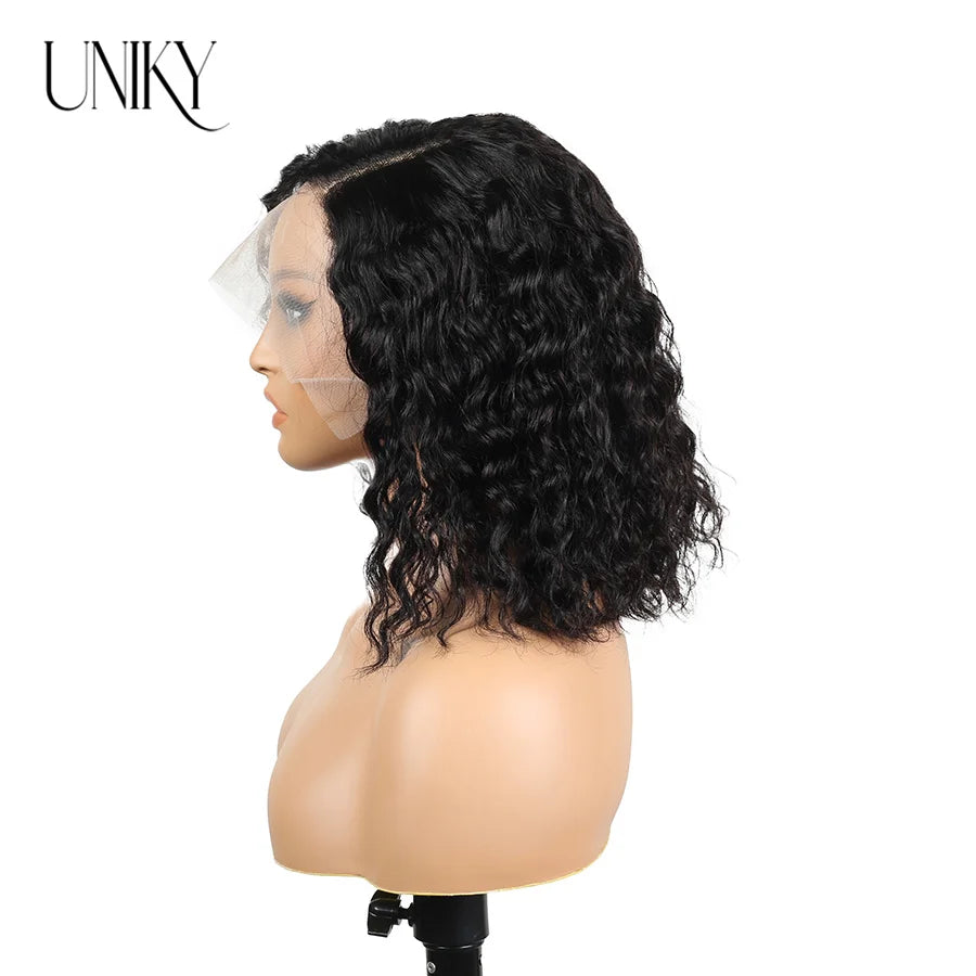 Short Bob Wig Lace Front Human Hair Wigs Deep Wave 13x4 Lace Frontal Wig Short Water Curly 4x4 Lace Closure Deep Curly Bob Wig
