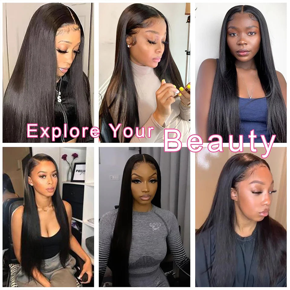 Rebecca Straight Hair U Part Human Hair Wigs For Women Natural Black Brown Brazilian Straight Human Hair V Part Wigs U Shape Wig