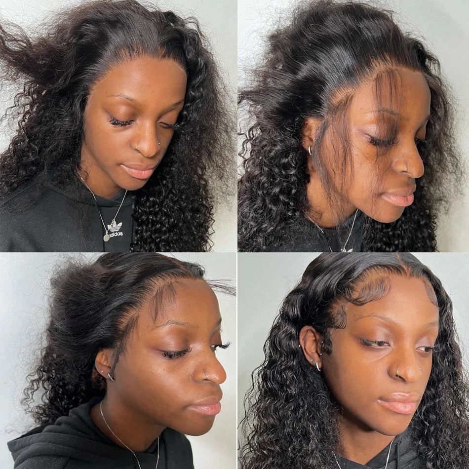 Short Bob Wig Lace Front Human Hair Wigs Deep Wave 13x4 Lace Frontal Wig Short Water Curly 4x4 Lace Closure Deep Curly Bob Wig