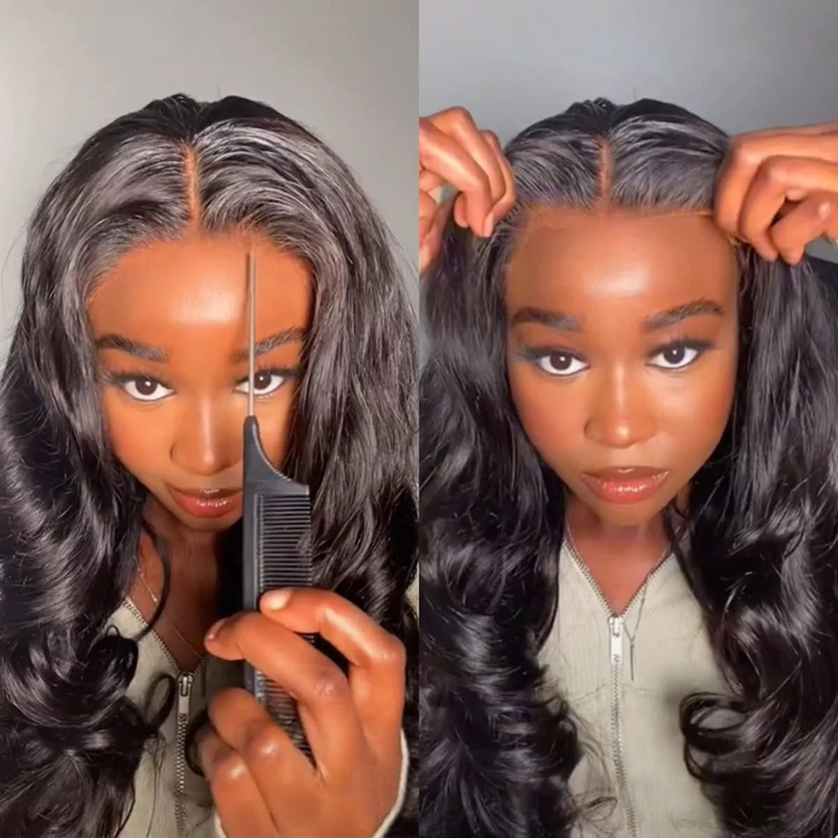 Glueless Wigs Human Hair Pre Plucked Pre Cut Wear Go 5x5 Body Wave HD Lace Closure Wigs Ready to Wear Bleached Knots 200%