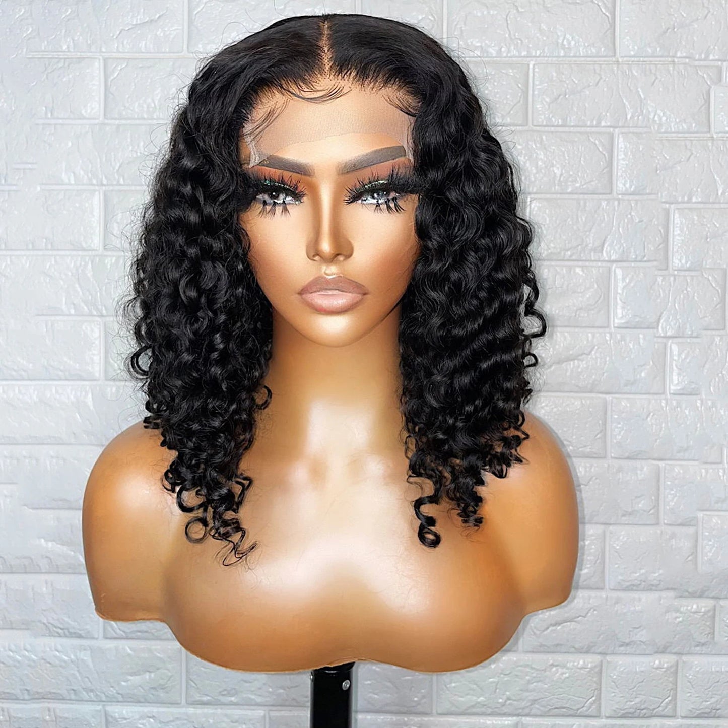 Short Bob Wig Lace Front Human Hair Wigs Deep Wave 13x4 Lace Frontal Wig Short Water Curly 4x4 Lace Closure Deep Curly Bob Wig