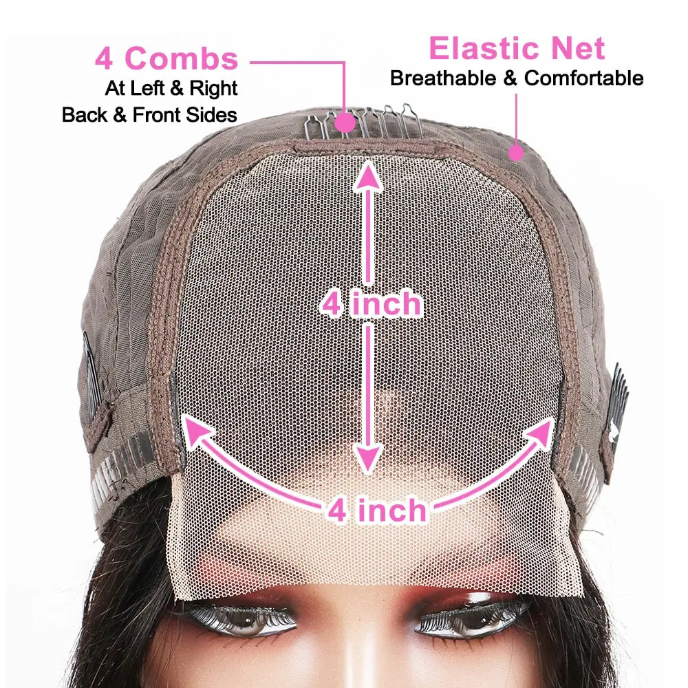 4x4 Lace Closure Short Boby Wave Human Hair Wigs For Women 8-16 Inch Body Wave Bob Remy Brazilain Hair Wigs 4x4 Natural Wigs