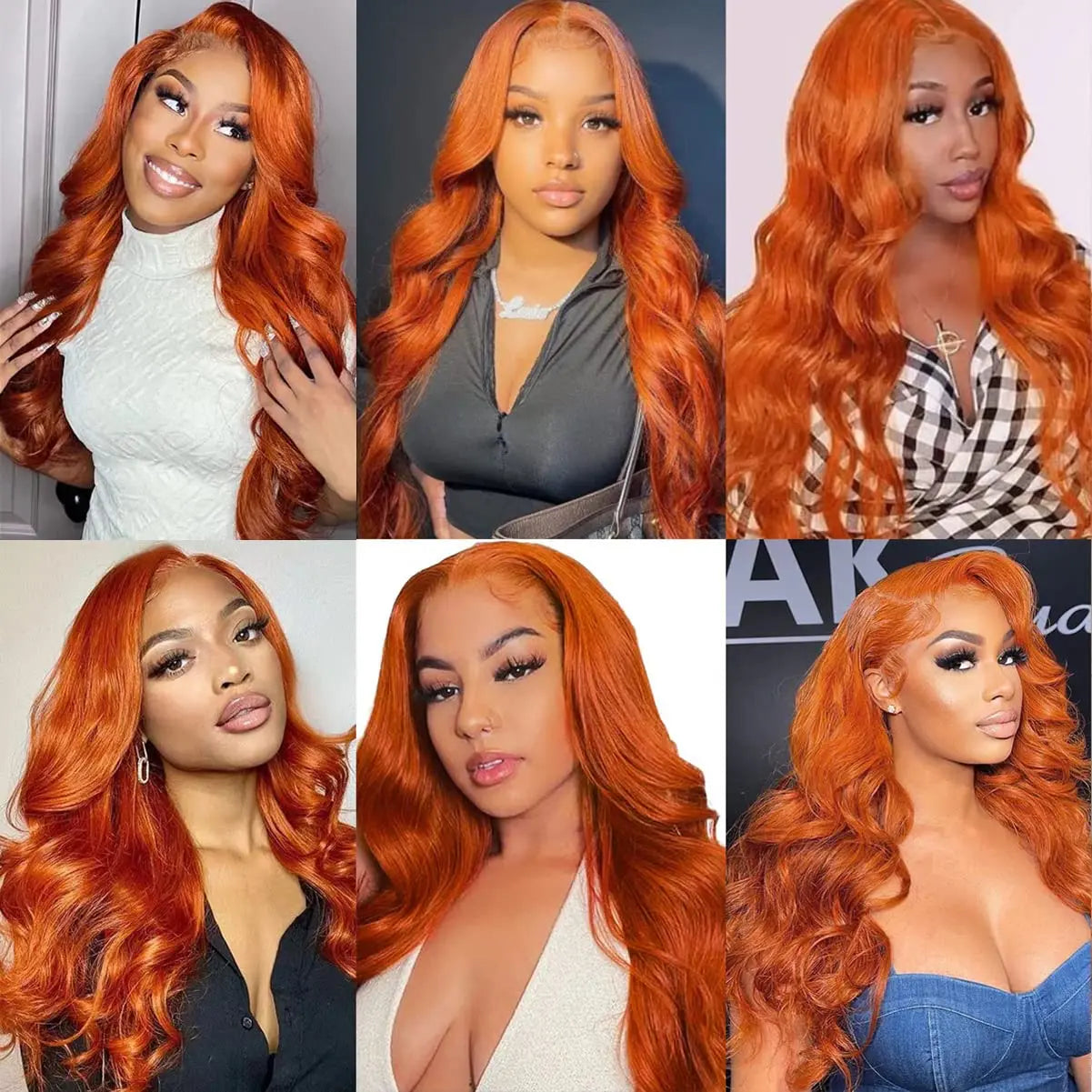 Orange Ginger 13x6 Lace Front Wigs Human Hair Body Wave 13x4 HD Transparent Lace Frontal Wig 180% Density Ginger Human Hair Wig