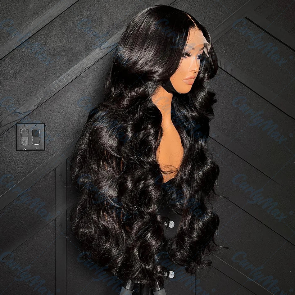 Body Wave 13x4 HD Transparent Lace Front Wig 30 32 Inch Brazilian Wavys 200% High Density Lace Frontal Human Hair Wigs For Women