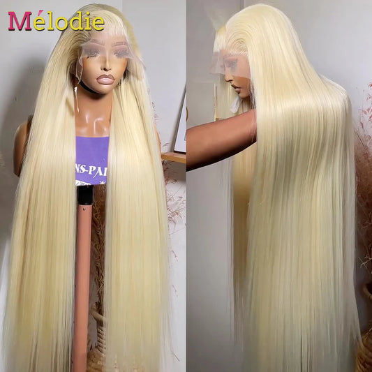 613 Honey Blonde Straight 13x6 Lace Front Human Hair Wigs HD Transparent Brazilian Preplucked 13×4 HD Lace Frontal Wig For Women