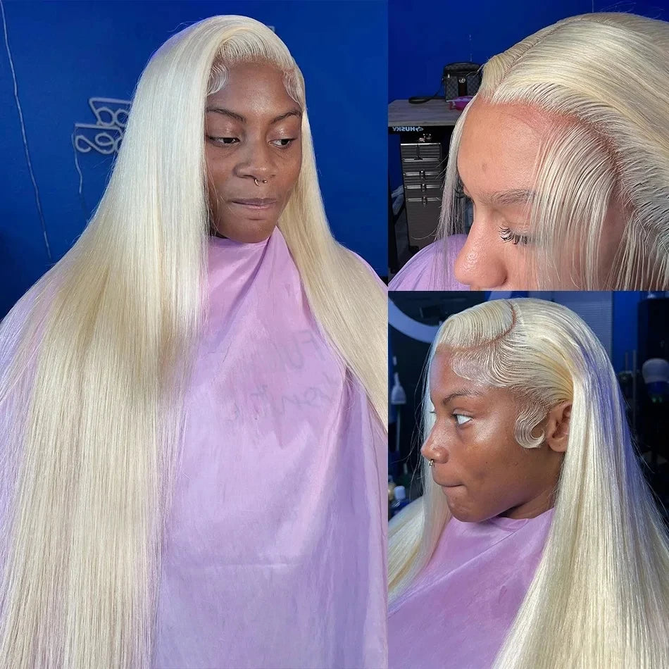 613 Honey Blonde Straight 13x6 Lace Front Human Hair Wigs HD Transparent Brazilian Preplucked 13×4 HD Lace Frontal Wig For Women
