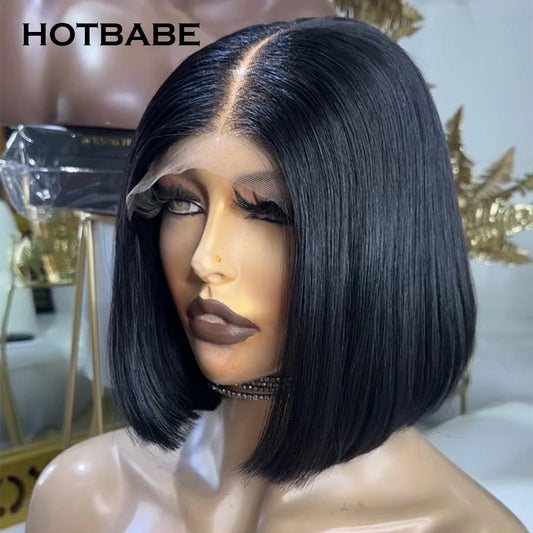 Bob Wig 13x6 Lace Front Human Hair Wigs Glueless Pre Plucked 13x4 Lace Frontal Wig Brazilian Remy Hair 4x4 Lace Closure Wig