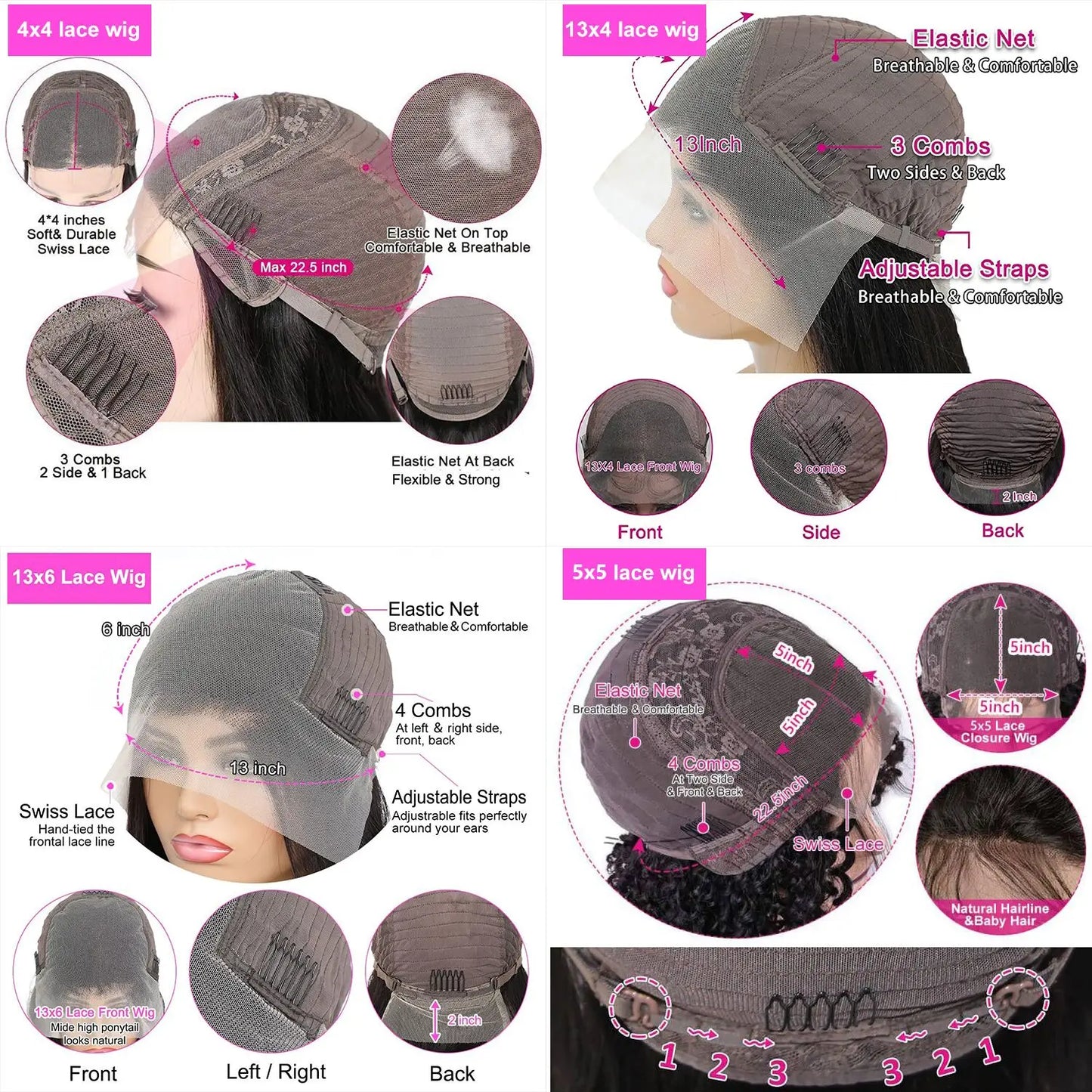 38 inch Deep Wave Wig Human Hair Lace Frontal Wigs 13x4 Transparent Lace Wigs Pre Plucked Wig For Women 6x4 5x5 Lace Closure Wig