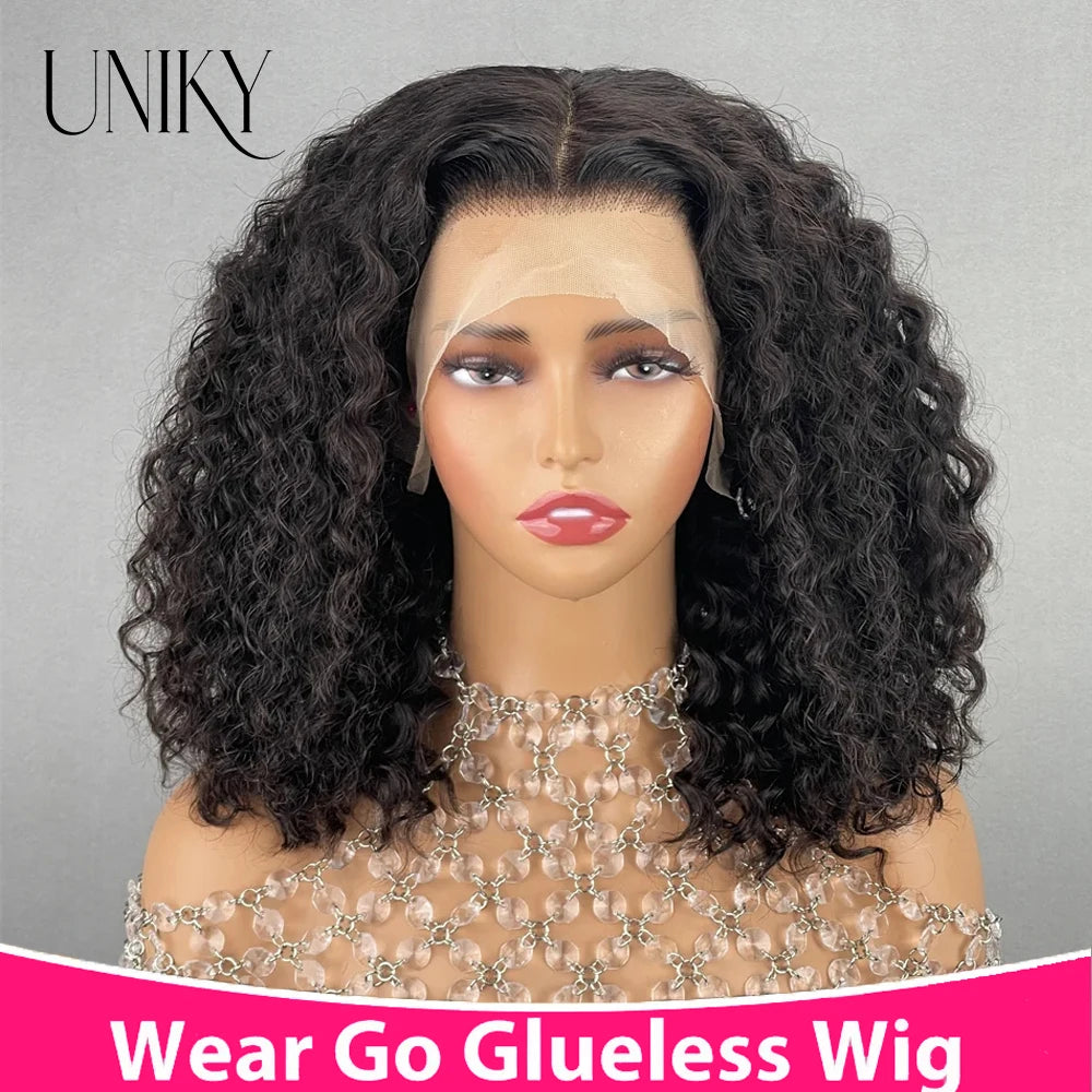 Short Bob Wig Lace Front Human Hair Wigs Deep Wave 13x4 Lace Frontal Wig Short Water Curly 4x4 Lace Closure Deep Curly Bob Wig