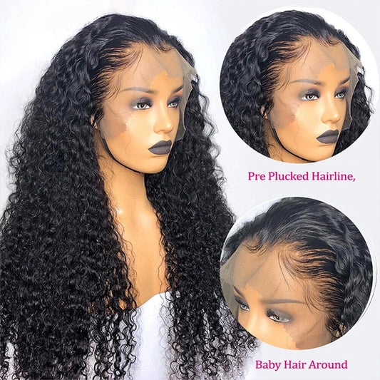 38 inch Deep Wave Wig Human Hair Lace Frontal Wigs 13x4 Transparent Lace Wigs Pre Plucked Wig For Women 6x4 5x5 Lace Closure Wig