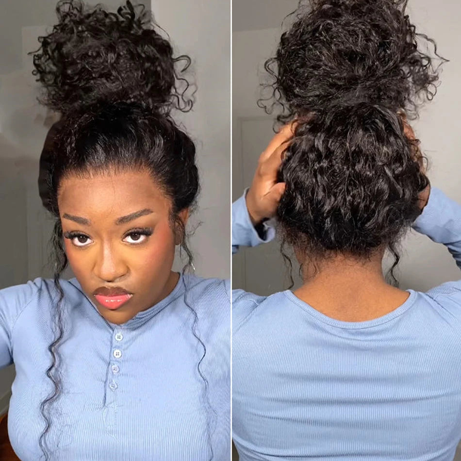 360 Lace Front Wig Human Hair Deep Wave Invisi Strap Snug Fit 360 Transparent HD Lace Frontal Wigs Pre Cut Lace Wig Ossilee