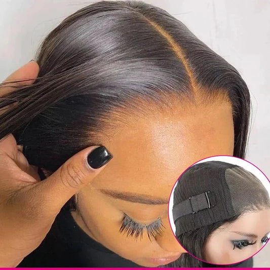 Wear And Go Bob Wigs Straight Glueless Bob Human Hair Wig Ready To Go 4x4  Transparent Lace Closure Wig For Women Pre Cut Lace Straight Wig Midulla 3 Day Wig